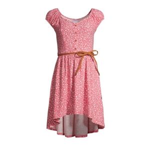No Boundaries Pink peasant dress